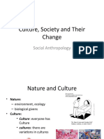 Culture, Society and Their Change: Key Concepts