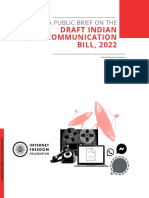 IFF's Public Brief On Draft Indian Telecommunication Bill, 2022