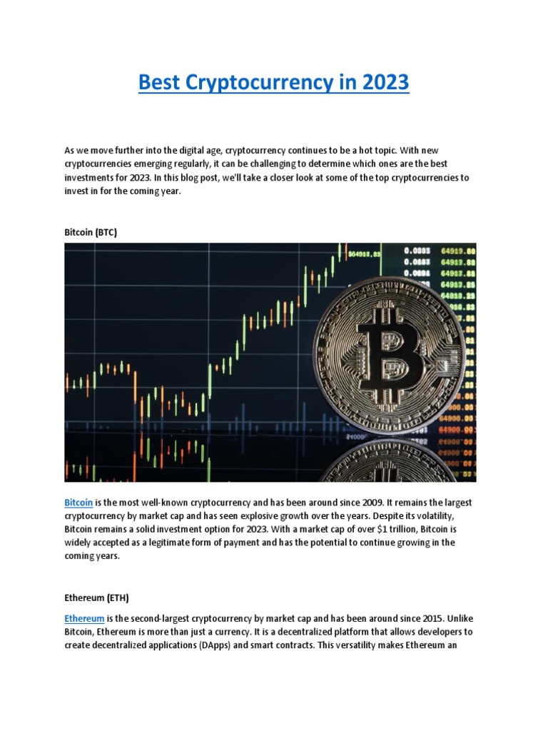 Best Cryptocurrency in 2023 | PDF | Cryptocurrency | Bitcoin