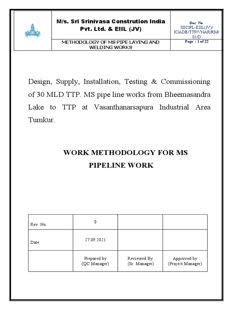 MS Pipe Methodology 01.10.2021 | PDF | Pipe (Fluid Conveyance) | Valve