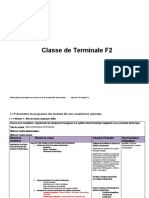 Classe Tle F2 Programme en Relecture ADONG