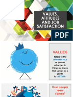 Values, Attitudesand Job Satisfaction
