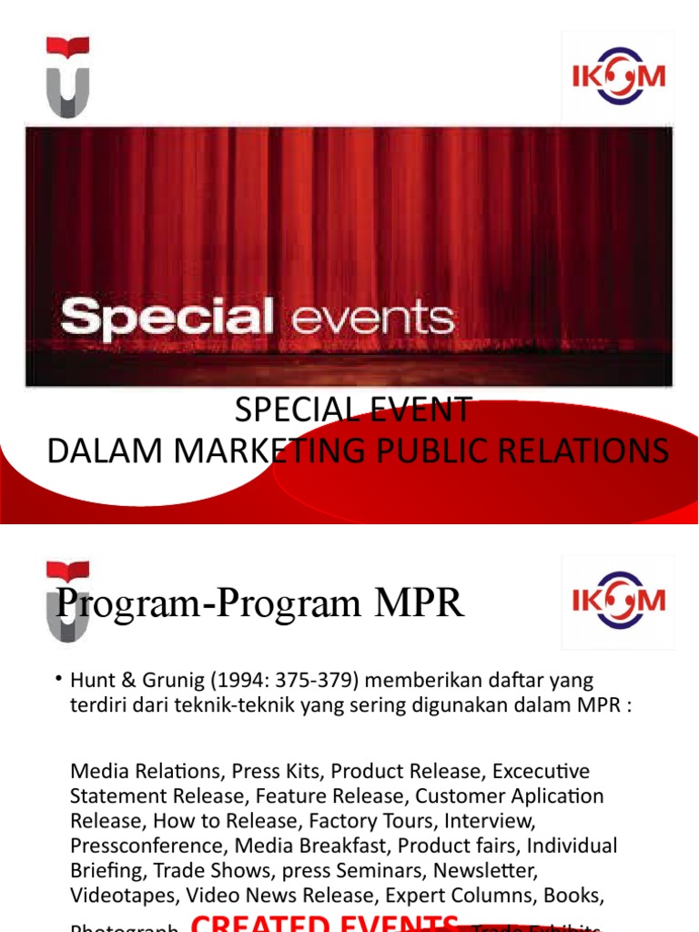 Special Event dalam Public Relations | PDF | Bisnis