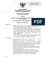 PERATURAN DESA HANURA Lembaga Adat PDF