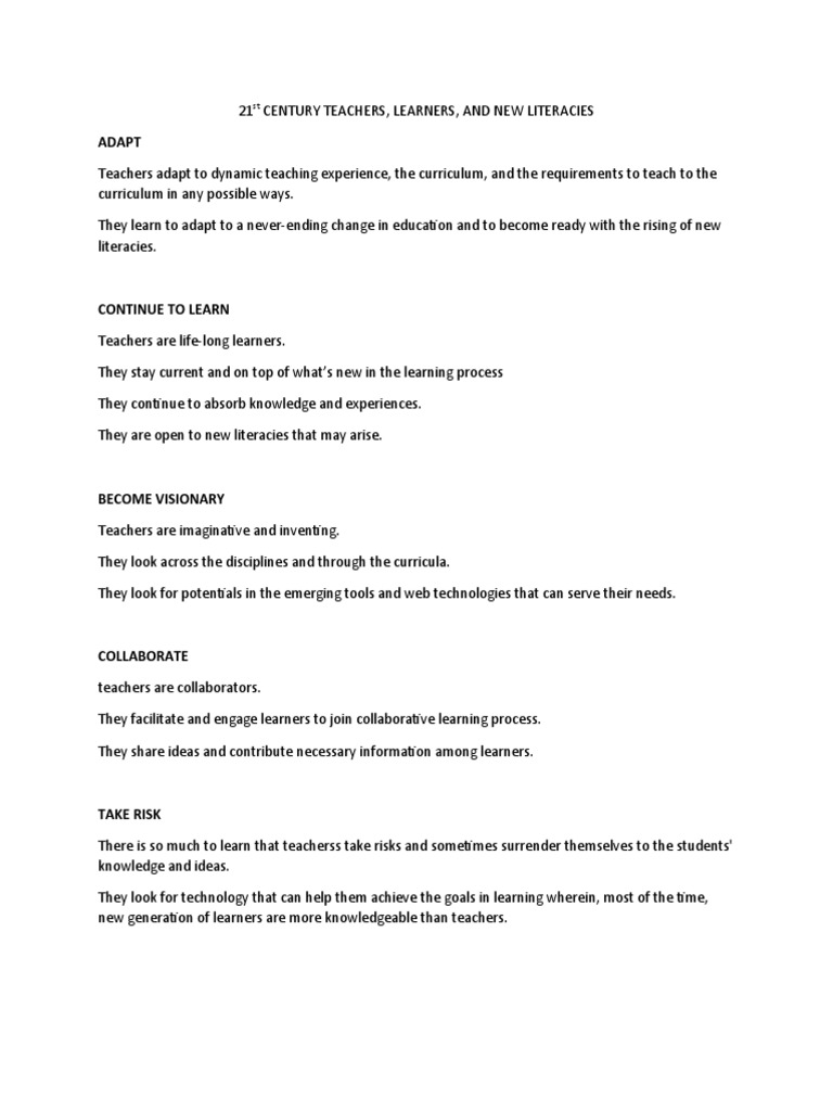 21st Century Teaching Strategies | PDF | Teachers | Learning