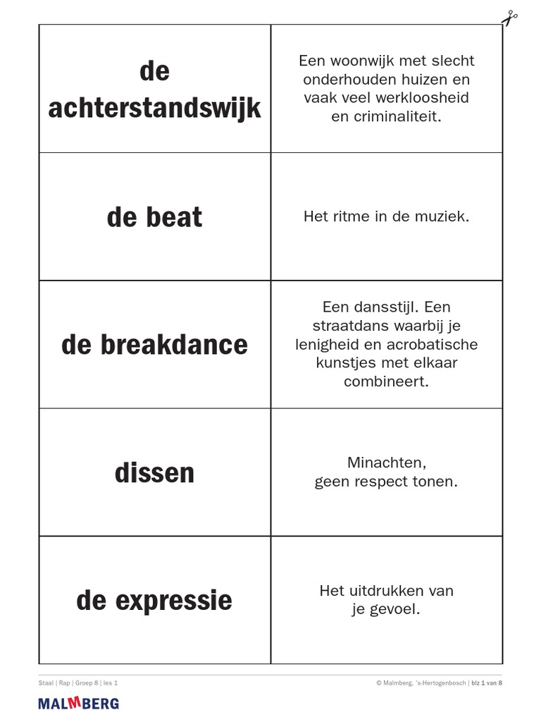 THEMA 7 Staal Woordkaartjes Groep 8 Rap | PDF