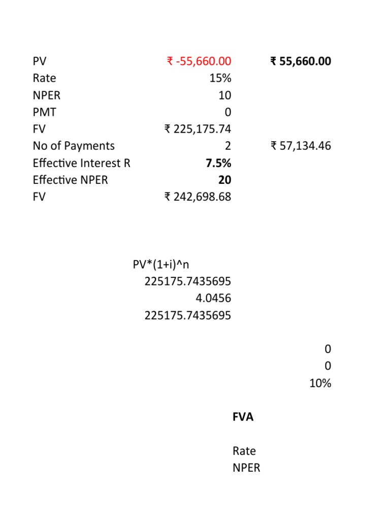 Time Value of Money Excel 1 PDF
