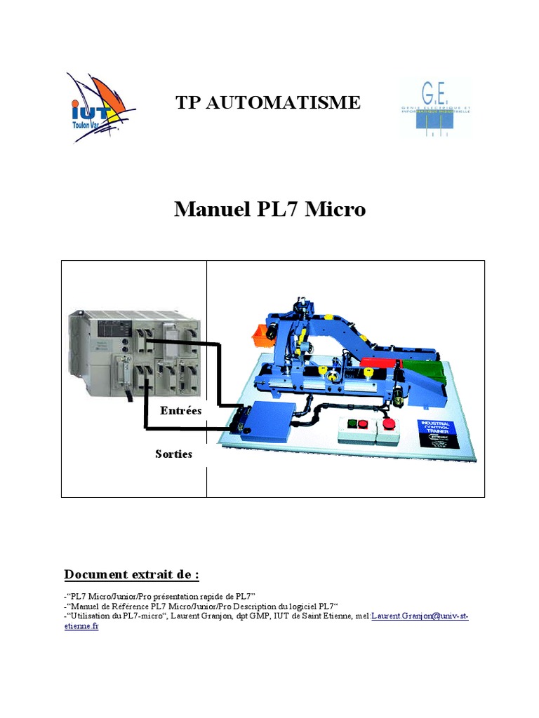 Manuel d'utilisation PL7 Micro | PDF | Langage de programmation ...