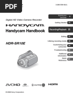 Sony HDR-SR10E Manual