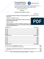 MATE - Barem EN - Simulare Judet 1