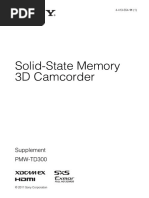 SONY Camcorder Camera PMW-TD300 Supplement User Manual-77930