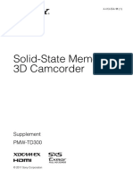SONY Camcorder Camera PMW-TD300 Supplement User Manual-77930