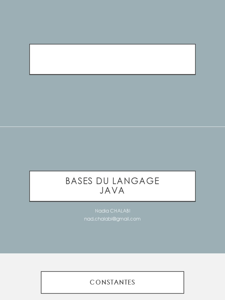 Exemples de base en langage Java | PDF | Structure de contrôle | Java ...
