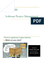 Lecture III, Software Project Management
