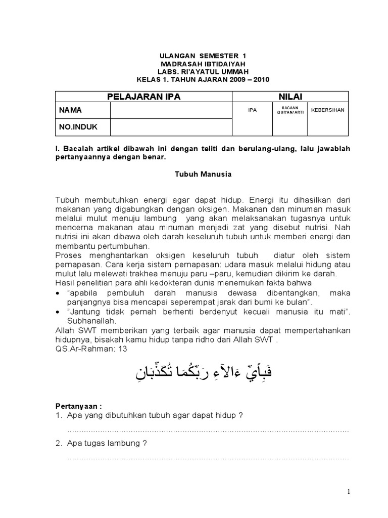 Mengasah Pemahaman Aqidah Akhlaq: Latihan Soal Efektif untuk Siswa Kelas 4