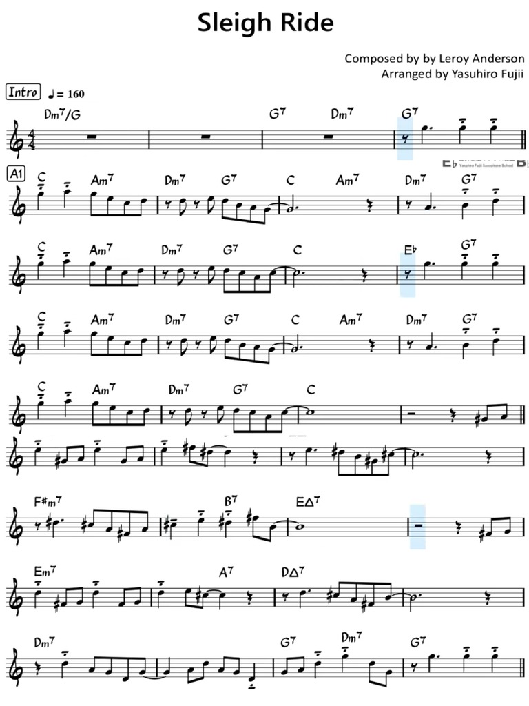 Sleigh Ride - Sax Alto | PDF