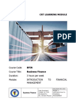 Module 1.2 INTRODUCTION TO FINANCIAL MANAGEMENT