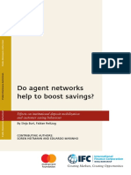 Do Agent Networks Help To Boost Savings Effects On Institutional Deposit Mobilization and Customer Saving Behavior