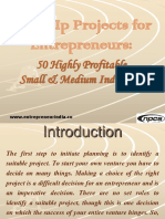 Start Up Projects For Entrepreneurs 50 Highly Profitable Small & Medium Industries-341035 PDF