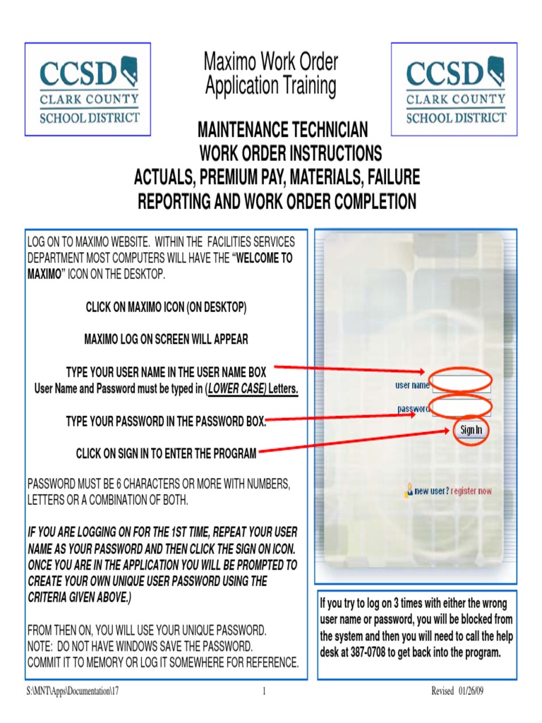 Maximo Work Order Training Guide | PDF | Icon (Computing) | Password