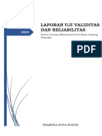 Laporan Uji Validitas Dan Reliabilitas Survey Online Pramuka Kota Bogor 2021