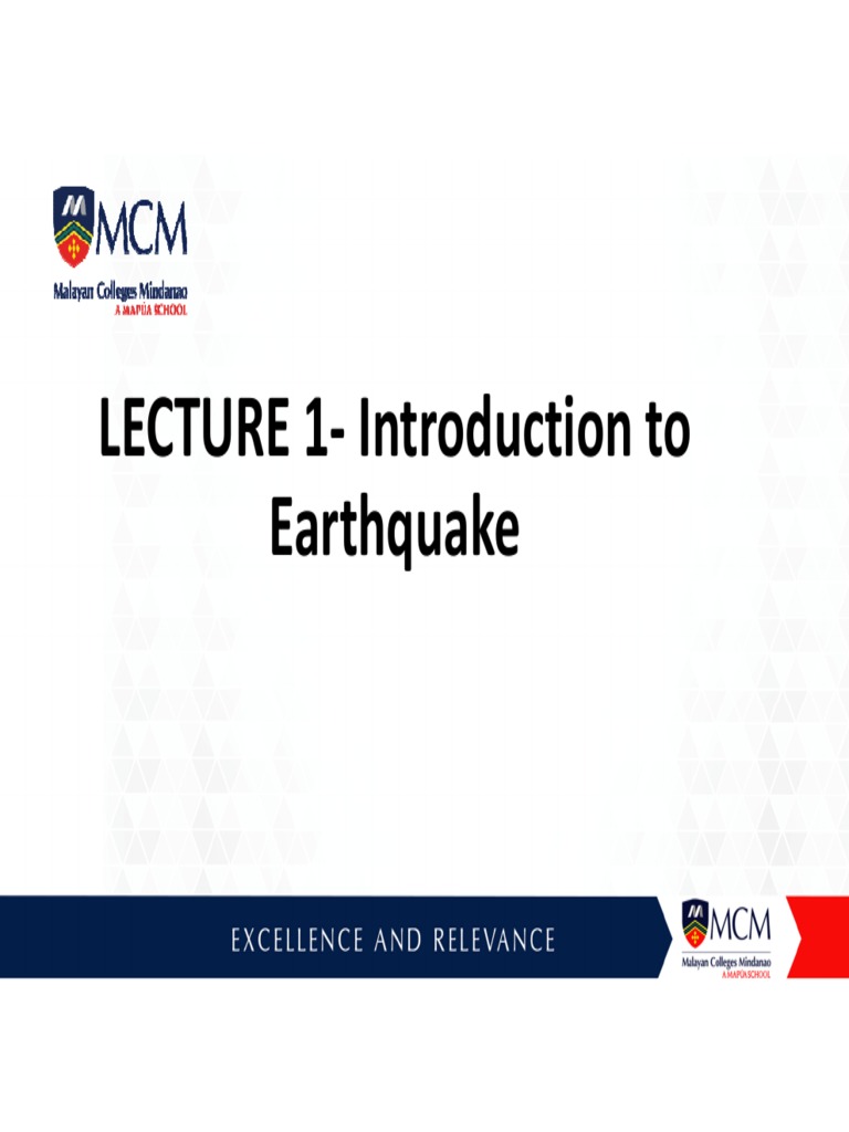 Lecture 1 - Introduction To Earthquake PDF | PDF | Earthquakes | Plate ...