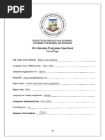 Paper EC6 - Open and Distance Learning