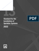 Standard for Sprinkler System Installation