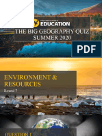 Big Geography Quiz Environment & Resources Round 7