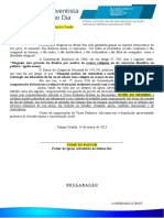 MODELO - DECLARAÇÃO - Trabalho (Empresa Privada)