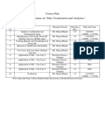 Data Visualisation and Analytics Course Plan