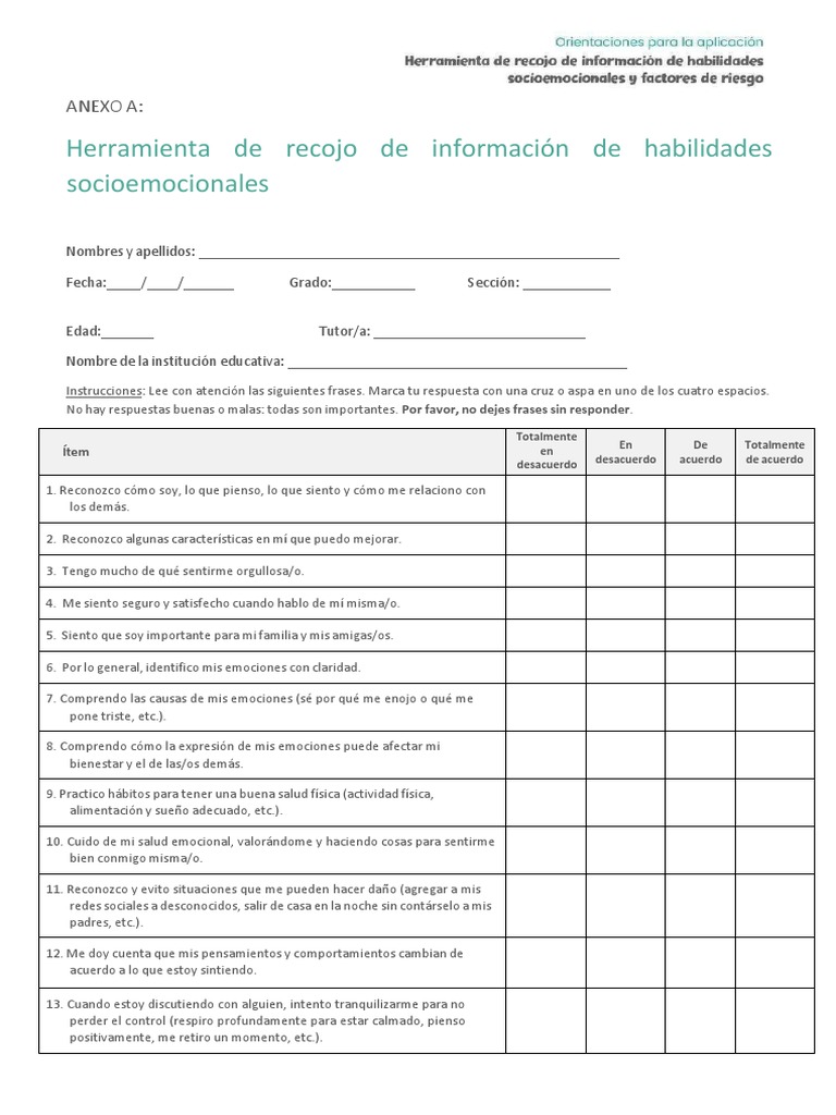 Ficha Recojo-Informacion VII | PDF | Las emociones