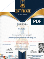 Certificate For Dhiraj Chaudhari For - CSWH1388t - Cyber Security W...