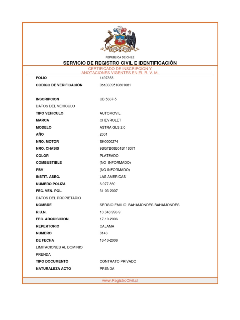 Anotaciones Vigentes