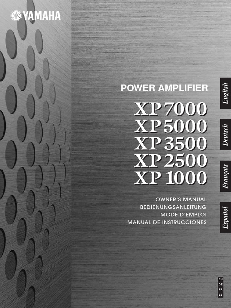 XP5000 PDF PDF Amplifier Loudspeaker