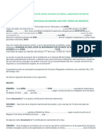 Modelo de Demanda de Divorcio de Mutuo Acuerdo Con Hijos y Separación de Bienes