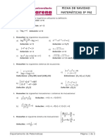 Ficha de Navidad Matemáticas 5º Pai: Log 64 X Log 4 X Log 1