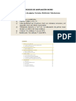 Ejercicios de Ampliación Word PDF