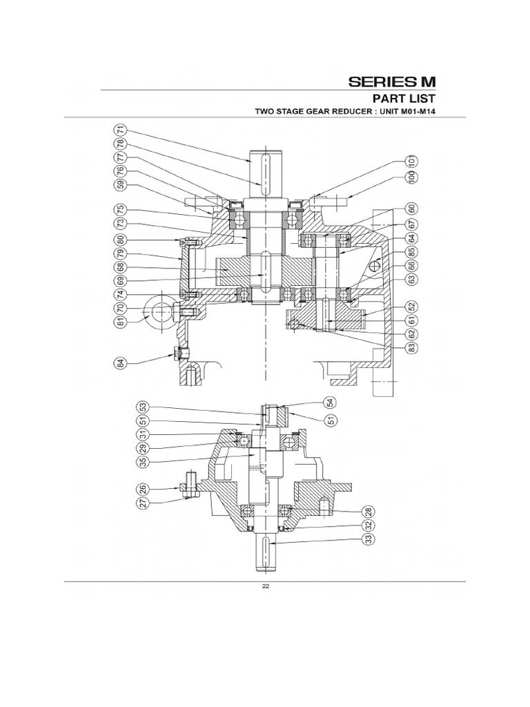 Seal Oil Vacuum Pump Gearbox Part List PDF