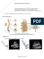 Clinical considerations for spine case