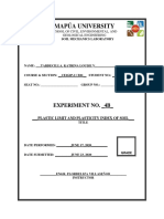 Tardecilla Plastic Limit and Plasticity Index of Soil