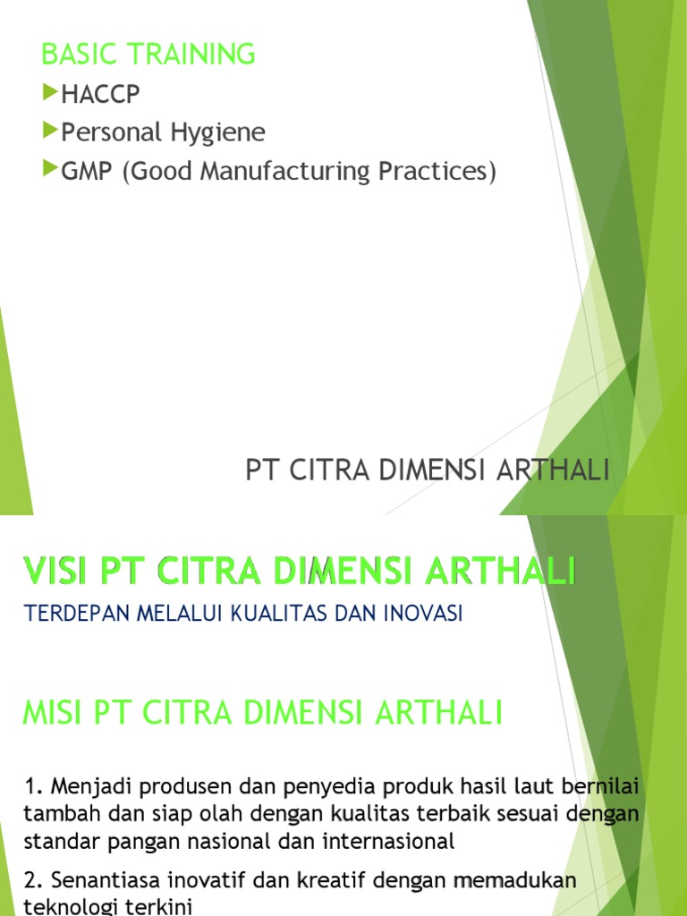 Training Basic Haccp Gmp Hygiene 2022 Pdf