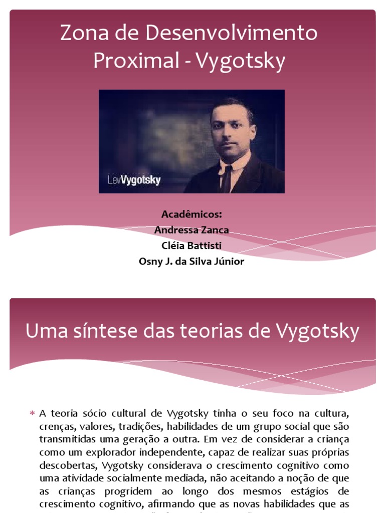 Zona de Desenvolvimento Proximal de Vygotsky | PDF | Conceitos ...