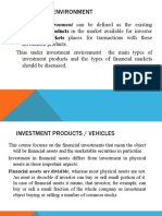 INVESTMENT ENVIRONMENT OVERVIEW