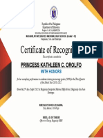 CERTIFICATE Template - WITH HONORS
