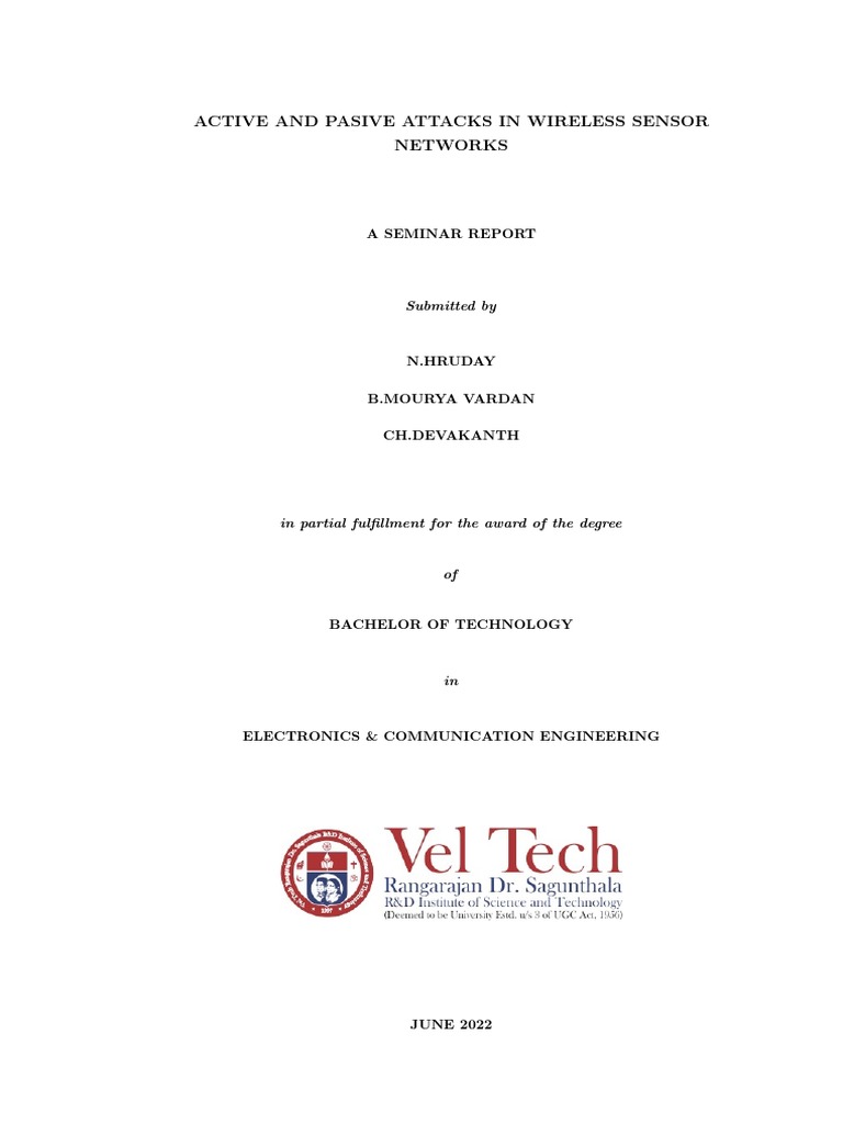 Seminar pdf information security wireless sensor network