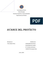 Avance Del Proyecto