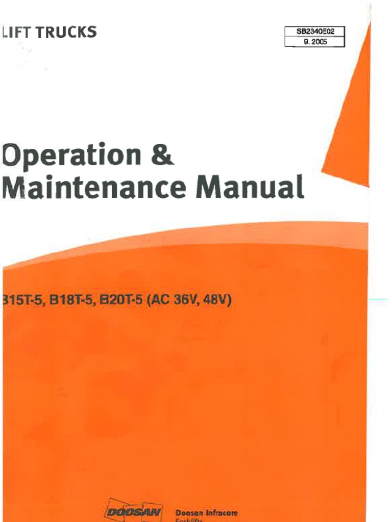 B15T-5 B18T-5 B20T-5 (AC 36V 48V) .Operations - Uk | PDF
