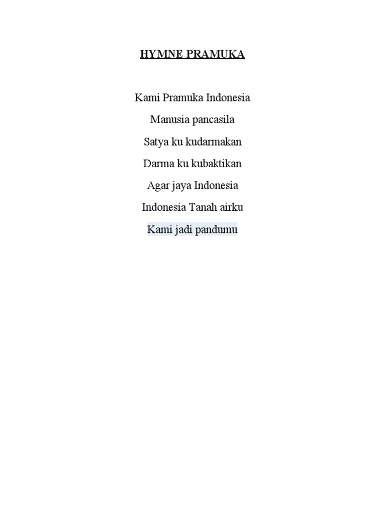 Hymne Pramuka PDF