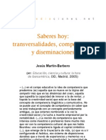 Saberes Hoy: Transversalidades, Competencias y Diseminaciones